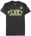 G-III Sports Mens San Diego Fleet Graphic T-Shirt darkgray M