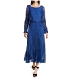 Armani Womens Polka Dot Blouson Dress blue 44