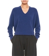 Armani Womens Ribbed Pullover Sweater blue 46