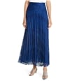 Armani Womens Pleated Maxi Skirt blue 44