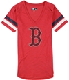 G-III Sports Womens Red Sox Rhinestone Logo Embellished T-Shirt brx M