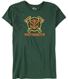 G-III Sports Womens Distressed Hotshots Logo Graphic T-Shirt a5a S
