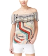 American Rag Womens Printed Off-The-Shoulder Pullover Blouse, TW2
