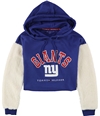 Tommy Hilfiger Womens New York Giants Crop Hoodie Sweatshirt