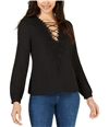 Leyden Womens Lace-Trim Pullover Blouse