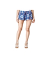 Stoosh Womens Printed Soft Casual Mini Shorts navycoral XXS