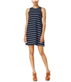 maison Jules Womens Striped Shift Dress navystonecmb XL