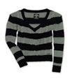 Ecko Unltd. Womens Open Neck Stripe Metallic Cable Cardigan Sweater black L