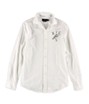 Ralph Lauren Mens Stretch Oxford Button Up Shirt white S
