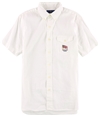 Ralph Lauren Mens Solid Button Up Shirt, TW9