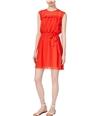 maison Jules Womens Swiss-Dot A-line Dress fieryred L