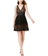 French Connection Womens Embroidered Lace A-Line Dress