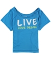 Aeropostale Womens Live Love Dream Pajama Sleep T-Shirt, TW3