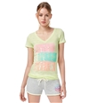 Aeropostale Womens Sequin Stack Graphic T-Shirt 319 XS