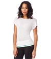 Aeropostale Womens Sheer Scoop-Back Knit Basic T-Shirt 102 M