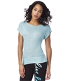 Aeropostale Womens Sheer Scoop-Back Knit Basic T-Shirt 164 XS
