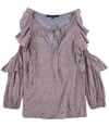 French Connection Womens Tie-Front Ruffled Blouse