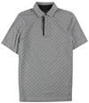 Tasso Elba Mens Textured Diamond Rugby Polo Shirt dkleadcbo S