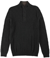 Tasso Elba Mens 3 Button Pullover Sweater onyxhtr S