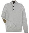 Tasso Elba Mens 3 Button Pullover Sweater silverhtr S