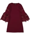 Alfani Womens Lace-Sleeve A-line Dress alfberry 2