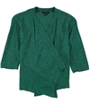 Alfani Womens Slub-Knit Cardigan Sweater darkgreen XS