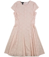 Alfani Womens Lace A-Line Dress, TW2