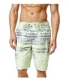 Speedo Mens Palm Striped Swim Bottom Board Shorts popgreen S