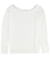 Project Social T Womens Solid Long Sleeve Basic T-Shirt white M