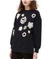 French Connection Womens Embellished Sweatshirt black XS