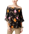 I-N-C Womens Printed Knit Blouse intertwinerose PS
