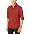 I-N-C Mens Utility Button Up Shirt rustcombo L