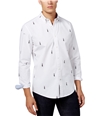 Tommy Hilfiger Mens Embroidered Button Up Shirt, TW2