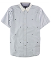 Tommy Hilfiger Mens Embroidered Crest Button Up Shirt
