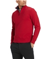 Tommy Hilfiger Mens Quarter Zip Sweatshirt red 2XL