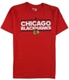 Adidas Mens Chicago Blackhawks Graphic T-Shirt red S