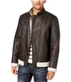 I-N-C Mens Fleece-Lined Faux Leather Jacket