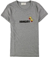 Bow & Drape Womens Hangry Embellished T-Shirt grey S