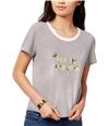 Bow & Drape Womens Just in Queso Embellished T-Shirt stripe S