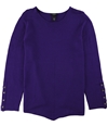 Alfani Womens Snap Detail Pullover Sweater purpleroyale XL