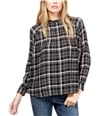 Lucky Brand Womens Plaid Knit Blouse, TW2