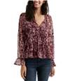 Lucky Brand Womens Floral Peasant Blouse, TW6