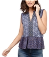 Lucky Brand Womens Embroidered Peplum Blouse, TW2