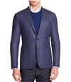 Hardy Amies Mens Wool Two Button Blazer Jacket navy 36