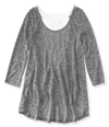 Aeropostale Womens Crochet-Back Embellished T-Shirt 404 M