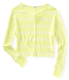 Aeropostale Womens Cropped Stripe Pullover Knit Sweater 796 L