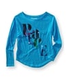 Aeropostale Womens Sparkle Peace Graphic T-Shirt 484 XS