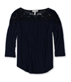 Aeropostale Womens Lace Shoulders Embellished T-Shirt 404 M