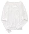 Aeropostale Womens Ls Crochet Back Basic T-Shirt 102 XS