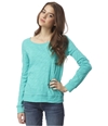 Aeropostale Womens Ls Crochet Back Basic T-Shirt 122 S